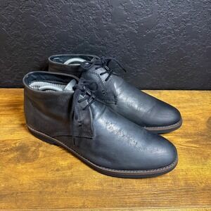 Venturini‎ 00586225 Black Leather Chukka Ankle Boots Mens Size 8